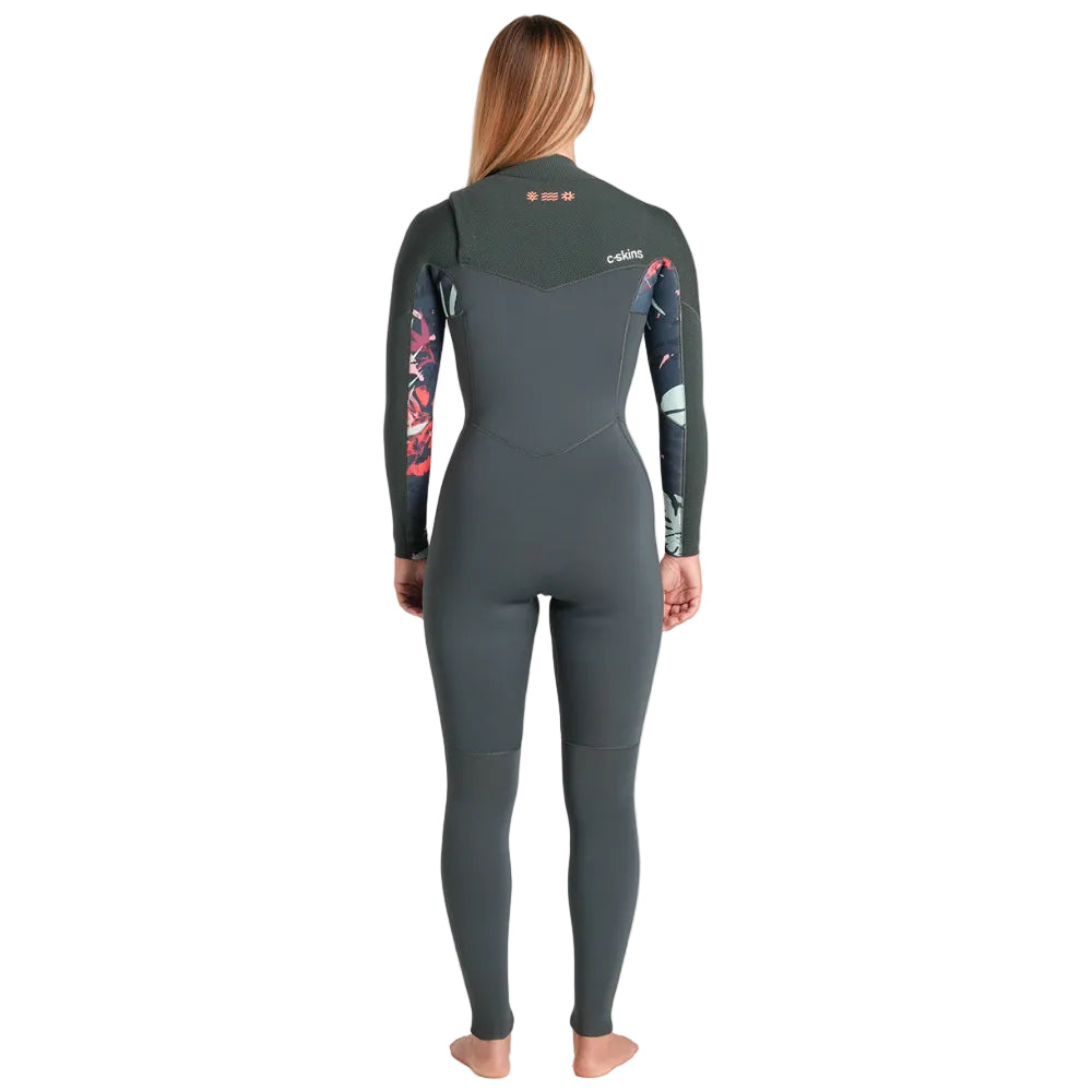 C-Skins NuWave Solace 3/2mm Womens GBS Chest Zip Steamer - Forest Green