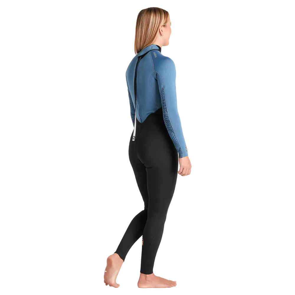 Combinaison C-Skins NuWave Surflite 3/2 mm femme GBS à zip dorsal 2026 - Black/Steel Blue