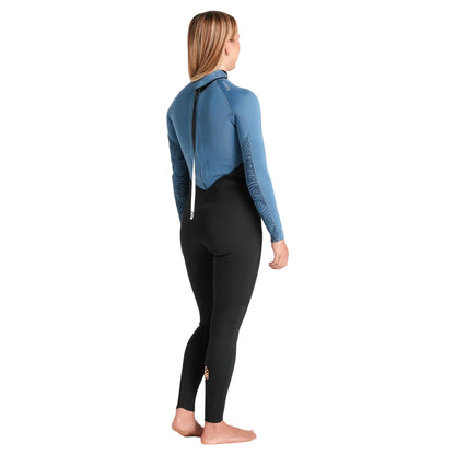 Combinaison C-Skins NuWave Surflite 3/2 mm femme GBS à zip dorsal 2026 - Black/Steel Blue