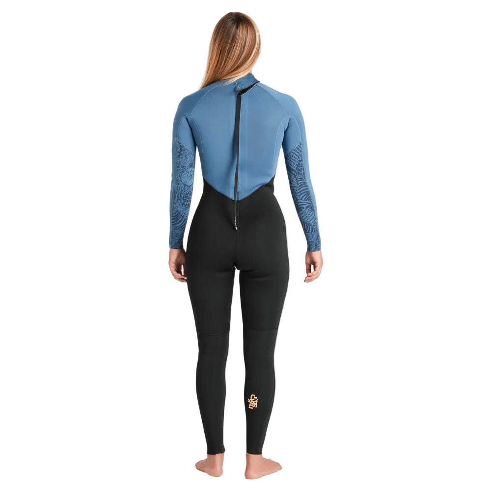 Combinaison C-Skins NuWave Surflite 3/2 mm femme GBS à zip dorsal 2026 - Black/Steel Blue