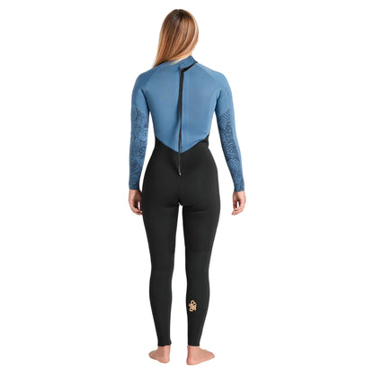 Combinaison C-Skins NuWave Surflite 3/2 mm femme GBS à zip dorsal 2026 - Black/Steel Blue