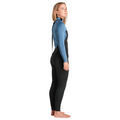 Combinaison C-Skins NuWave Surflite 3/2 mm femme GBS à zip dorsal 2026 - Black/Steel Blue