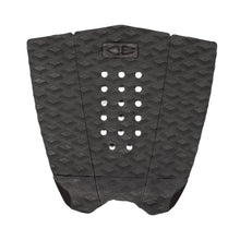 Wash black surfboard fish tail pad with geometric pattern on a white background