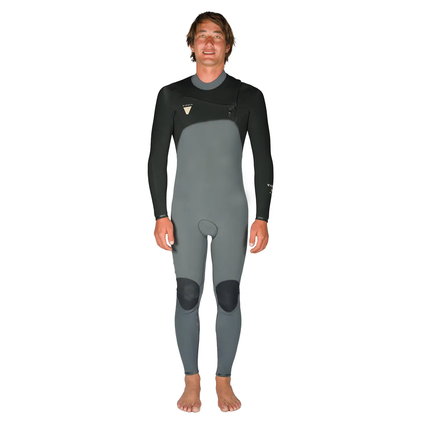 Vissla Natural Seas 4/3 Chest Zip Wetsuit - Coal - Buy online today