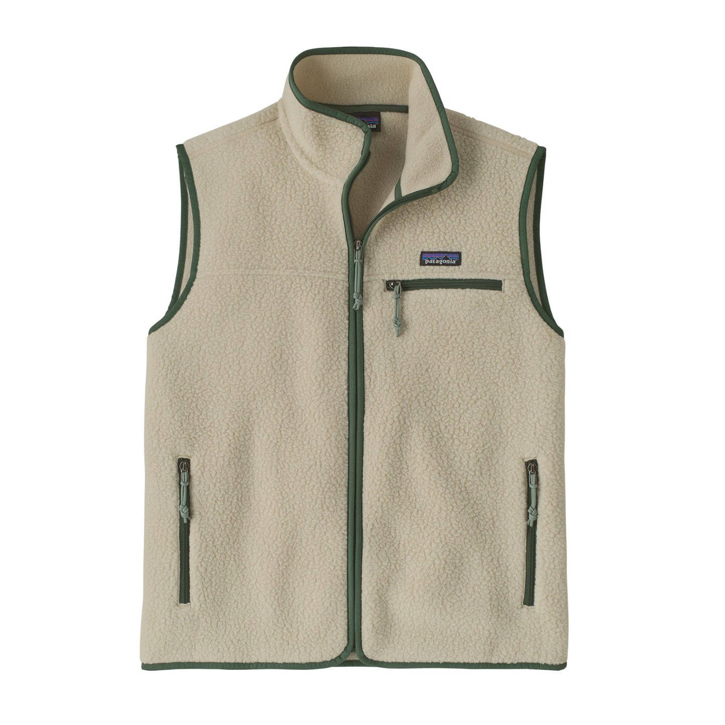 Patagonia Mens Retro Pile Vest - Pelican w/Canopy Green