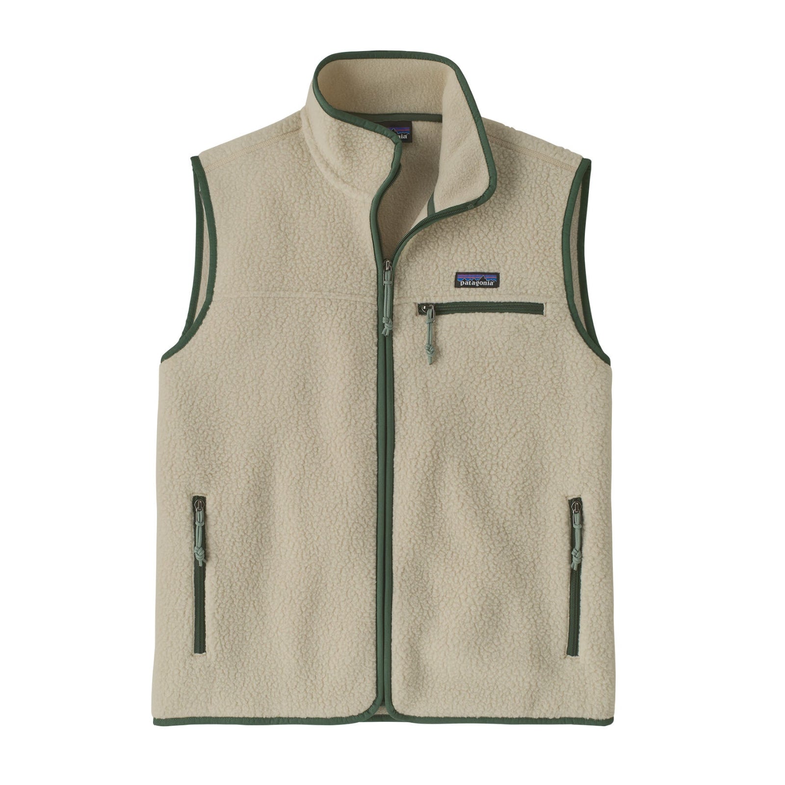Patagonia Mens Retro Pile Vest - Pelican w/Canopy Green
