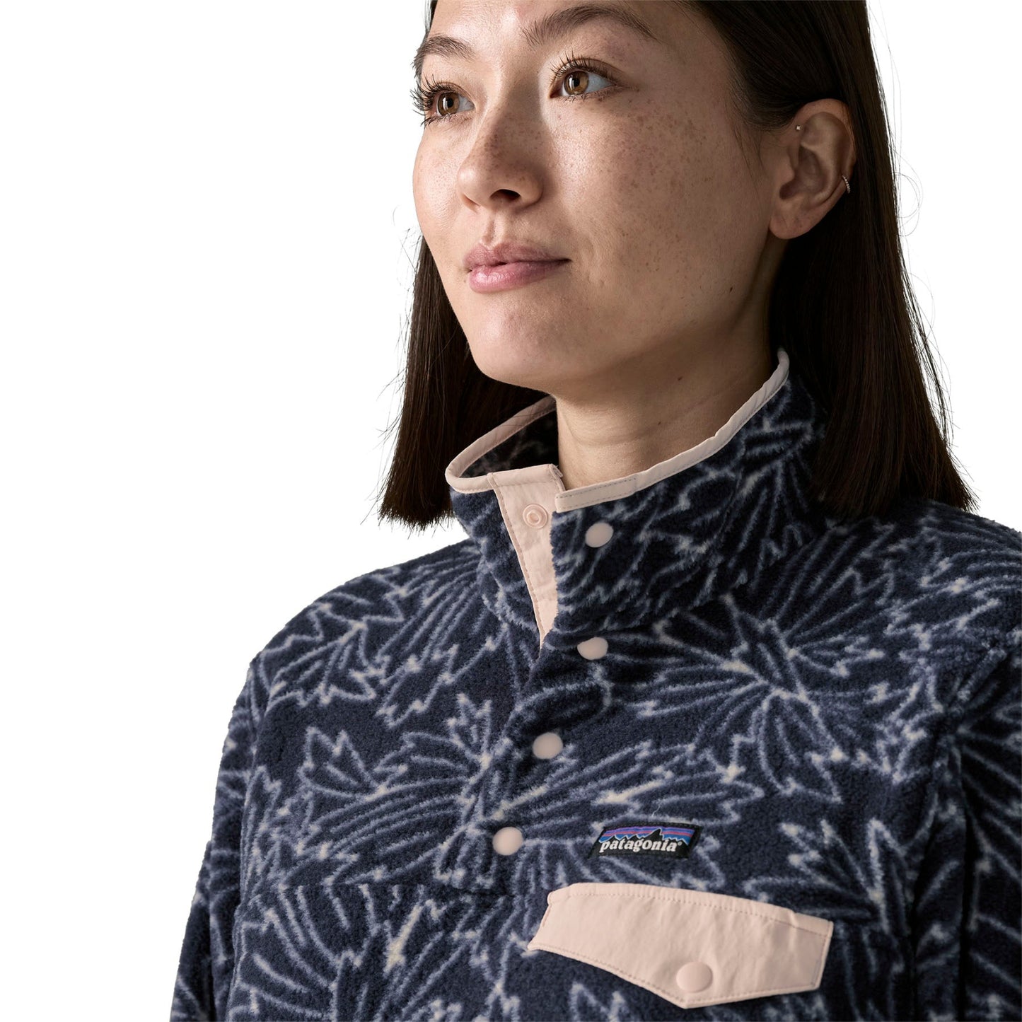 Patagonia Womens Lightweight Synch Snap-T Pullover - Saxifrage: Sunken Blue