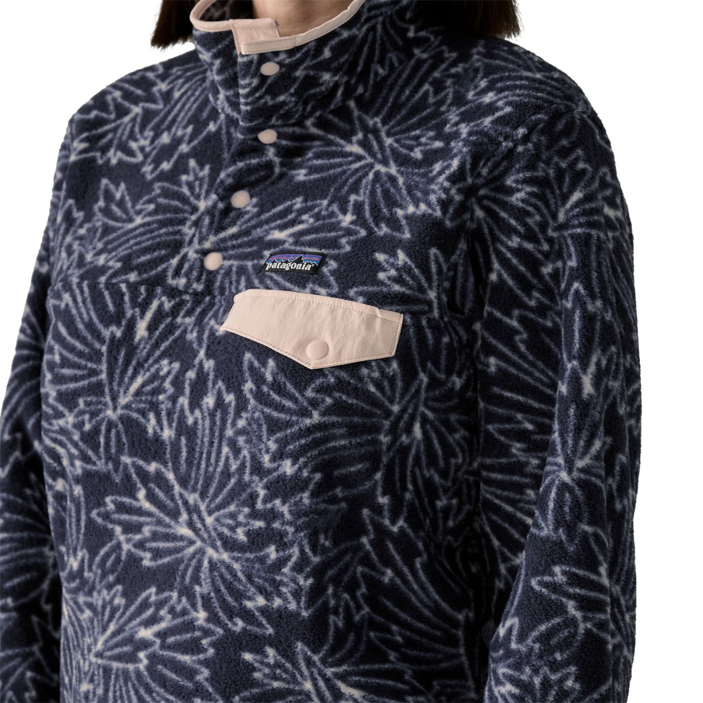 Patagonia Womens Lightweight Synch Snap-T Pullover - Saxifrage: Sunken Blue