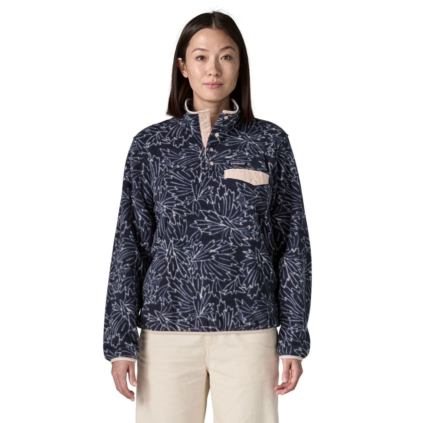 Patagonia Womens Lightweight Synch Snap-T Pullover - Saxifrage: Sunken Blue