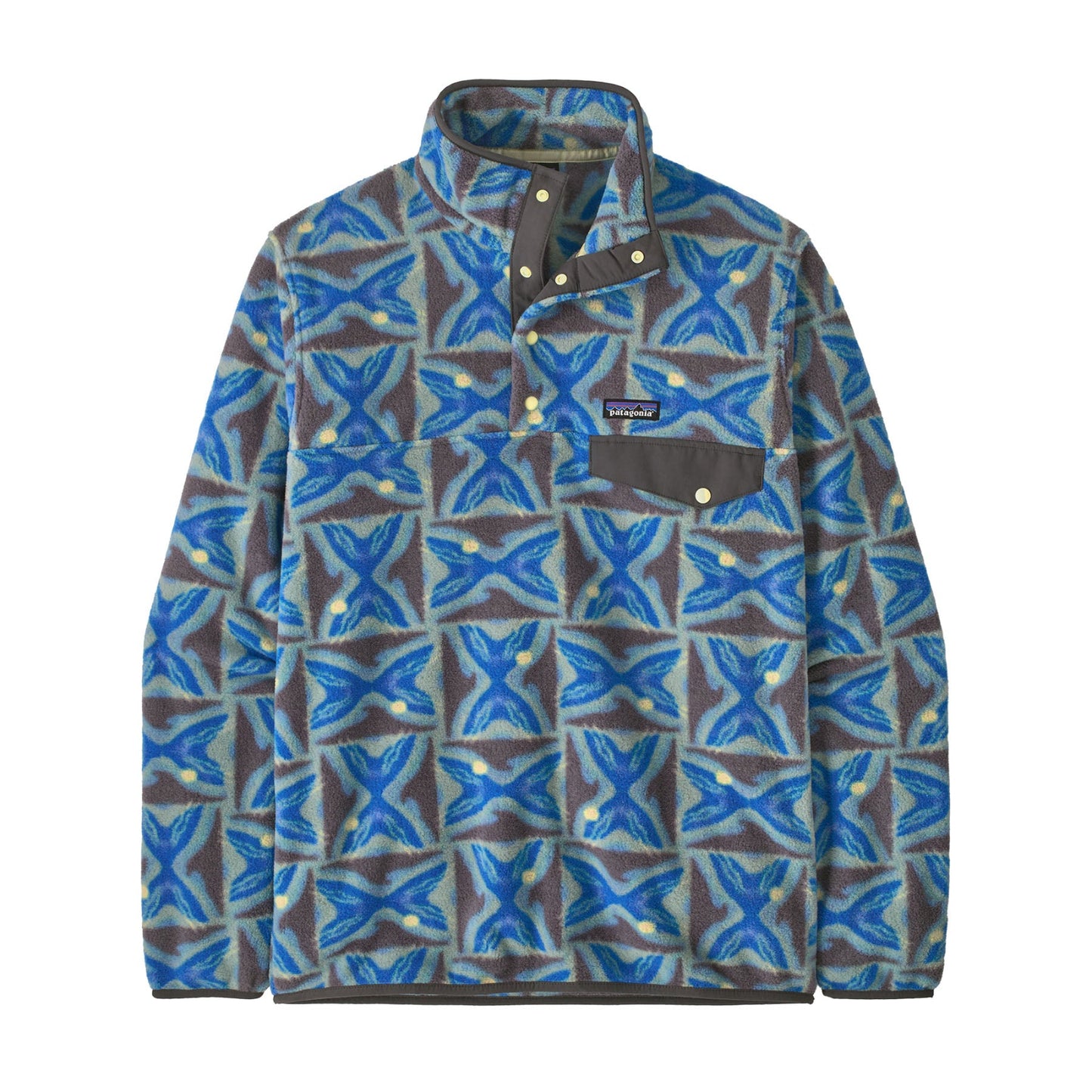 Patagonia Mens Lightweight Synchilla Snap-T Fleece Pullover - Deep Freeze: Forge Grey