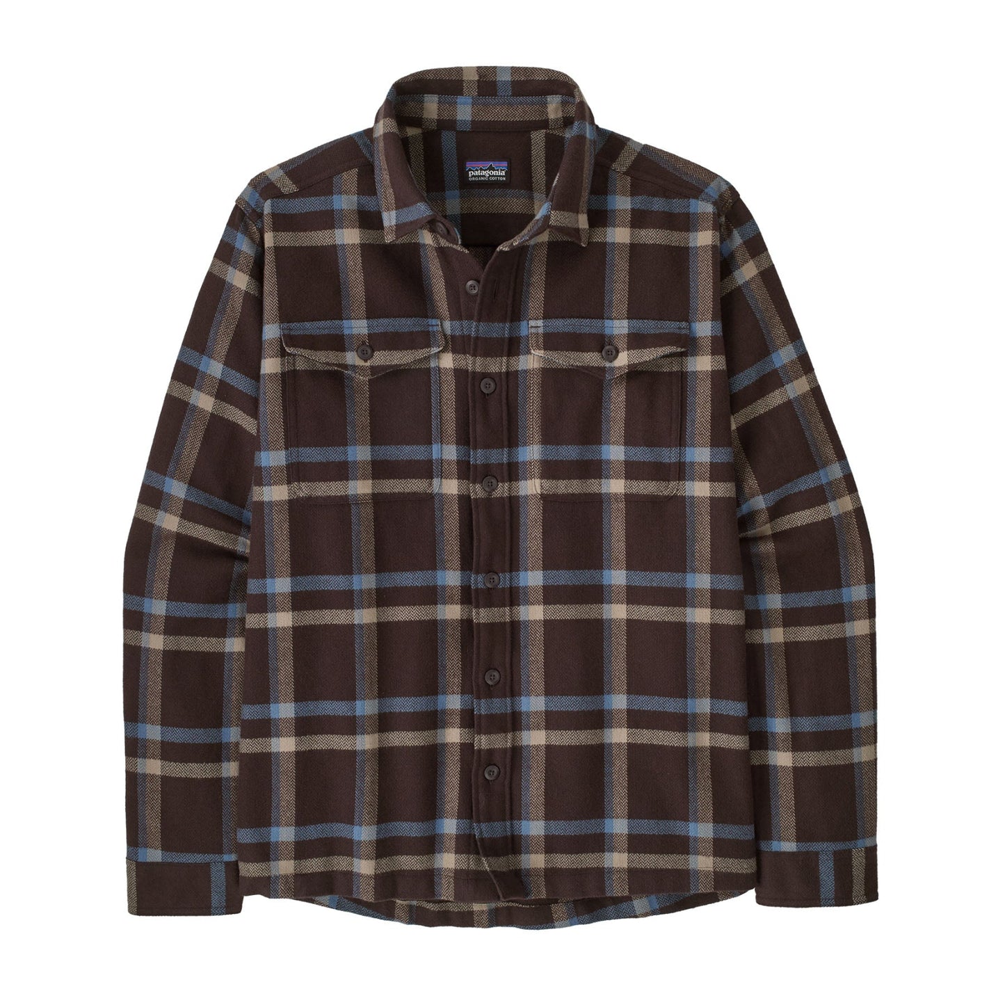 Patagonia Mens Fjord Flannel Shirt - Crossing: Den Brown