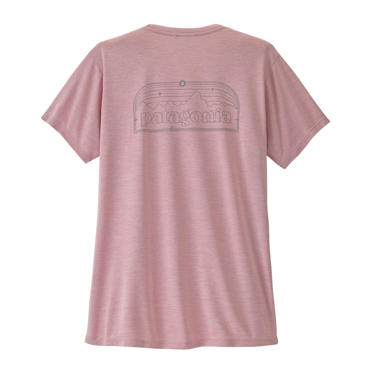 Patagonia Womens Capilene Cool Daily Shirt - P-6 Cosmos - Fuzzy Mauve / Light Fuzzy Mauve X-Dye