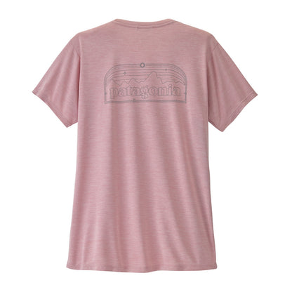 Patagonia Womens Capilene Cool Daily Shirt - P-6 Cosmos - Fuzzy Mauve / Light Fuzzy Mauve X-Dye