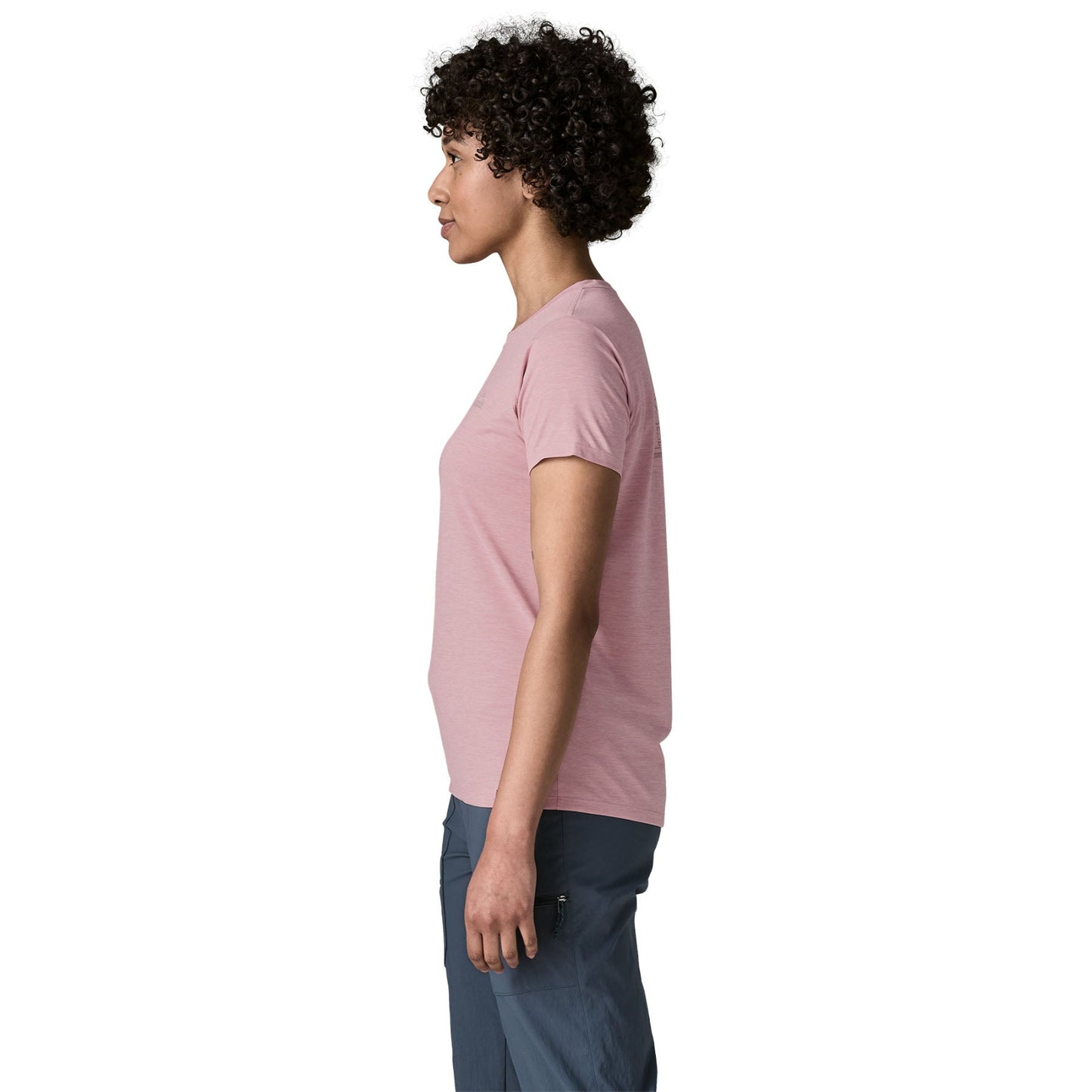 Patagonia Womens Capilene Cool Daily Shirt - P-6 Cosmos - Fuzzy Mauve / Light Fuzzy Mauve X-Dye