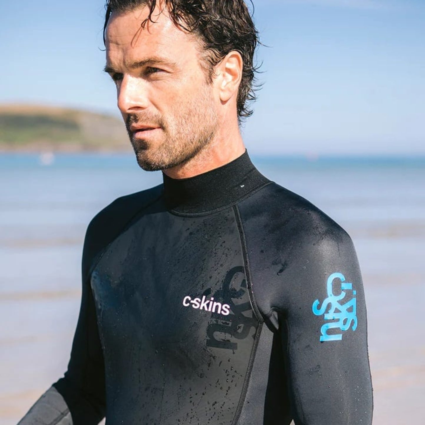 C-Skins Element 3/2mm Men's Summer Wetsuit 2026 - Black/Anthracite/Cyan