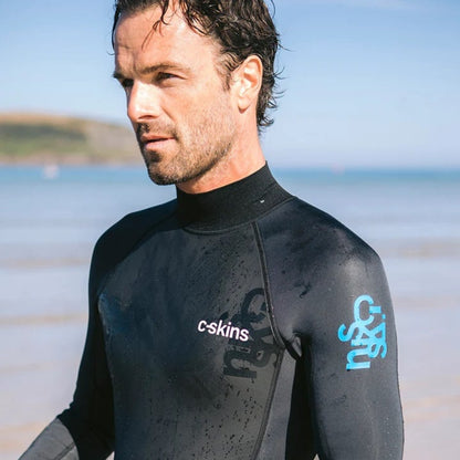 C-Skins Element 3/2mm Men's Summer Wetsuit 2026 - Black/Anthracite/Cyan