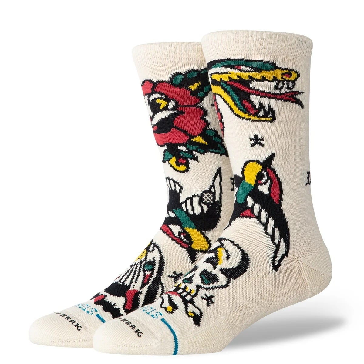 Stance Bert Krak Flash Crew Socks in Canvas