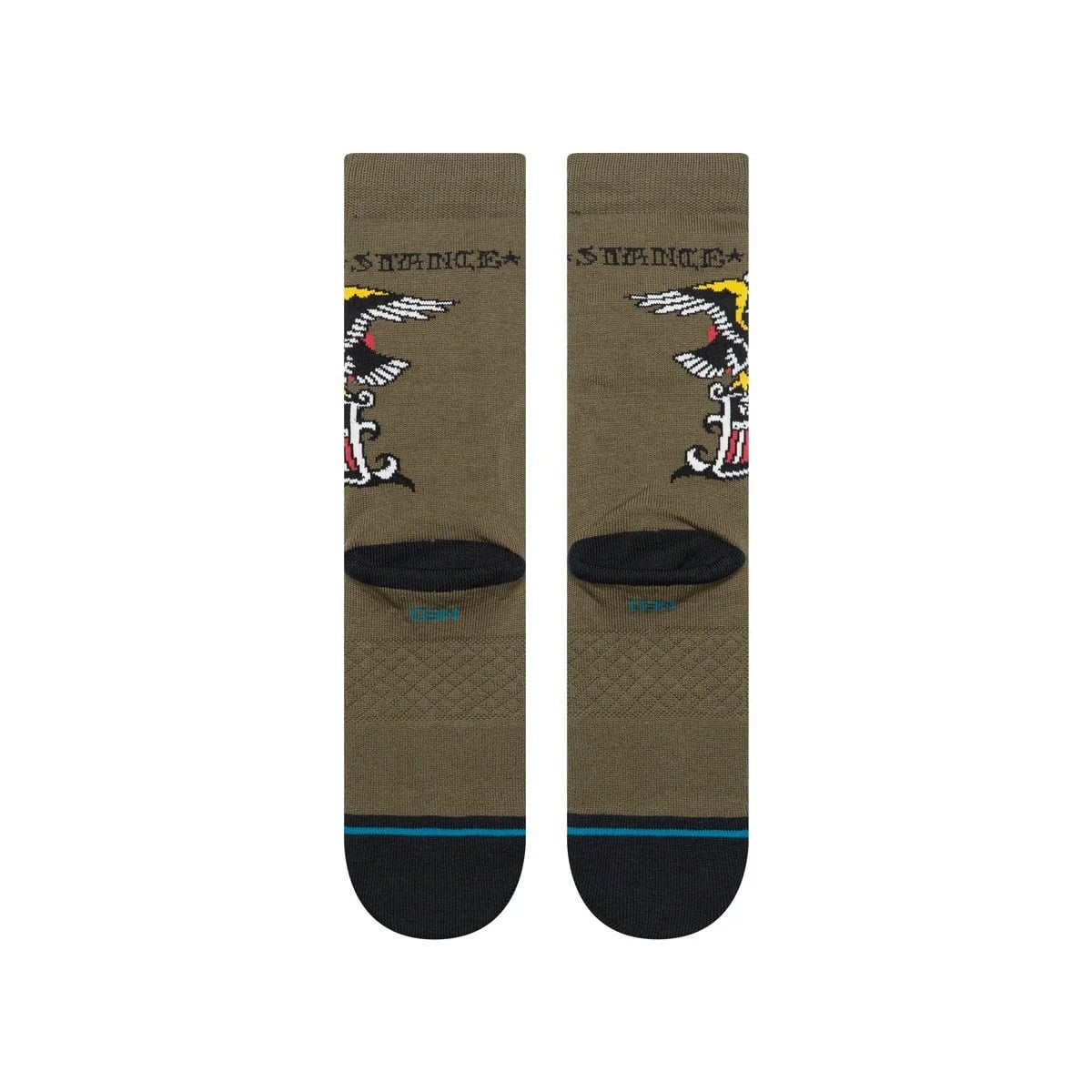 Stance Bert Krak The Eagle Crew Socks - Military Green