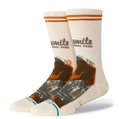 Stance National Parks Yosemite Crew Socks in Canvas