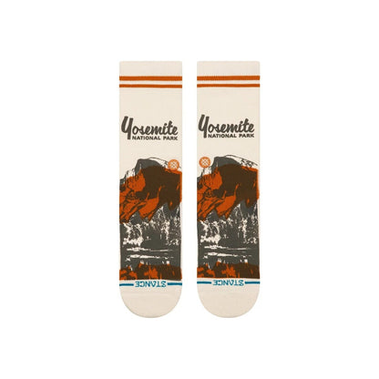 Stance National Parks Yosemite Crew Socks - Canvas