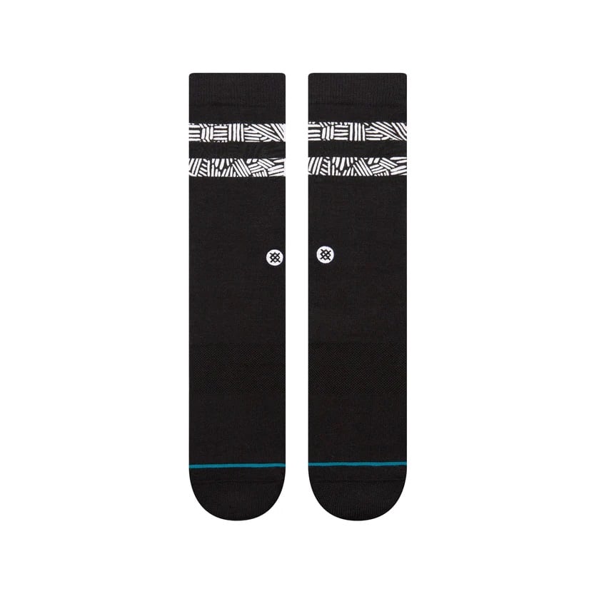 Stance Scratched Crew Socks - Black