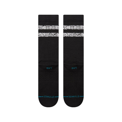 Stance Scratched Crew Socks - Black