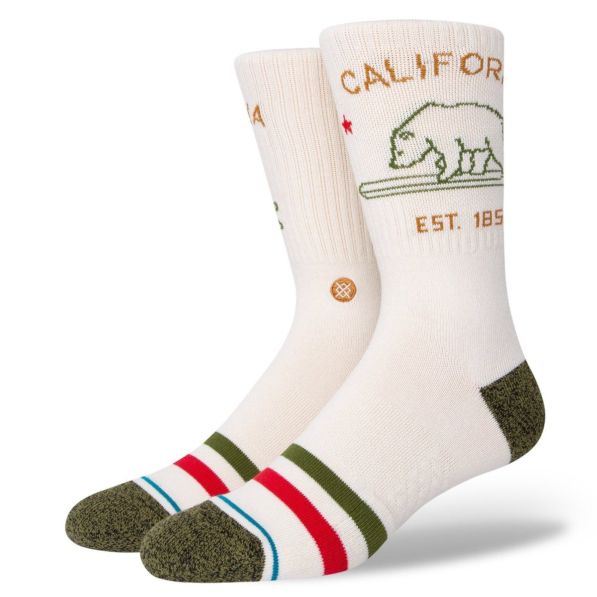 Stance California Republic 2 Socks - Off White