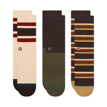 Stance Mill House Crew Socks (3-pack) in Dark Brown