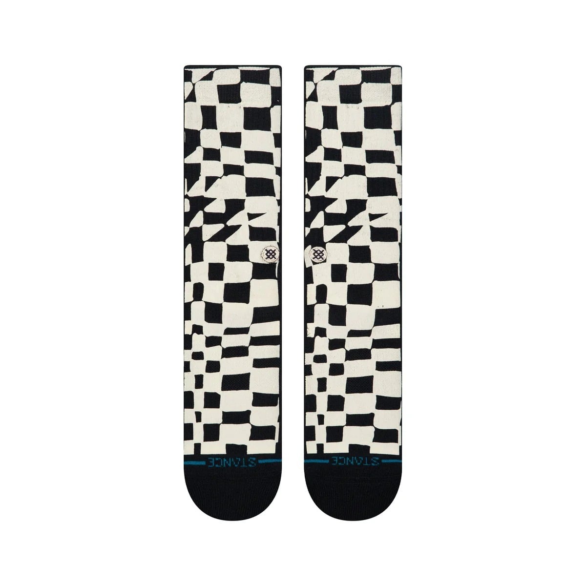Stance Wave Check Crew Socks - Black