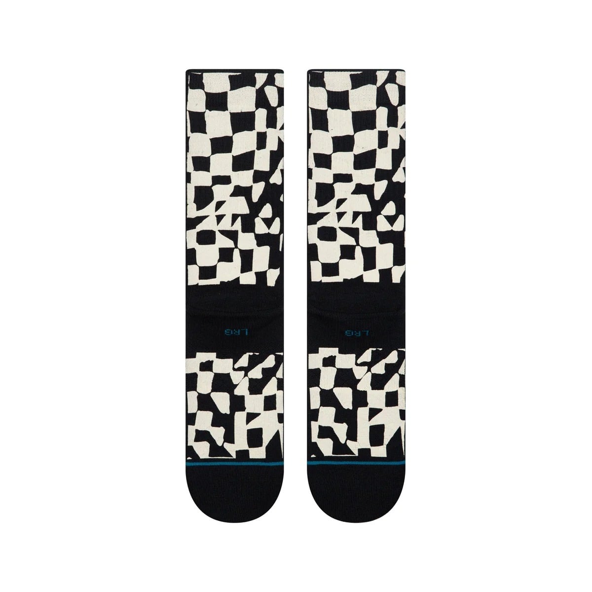Stance Wave Check Crew Socks - Black