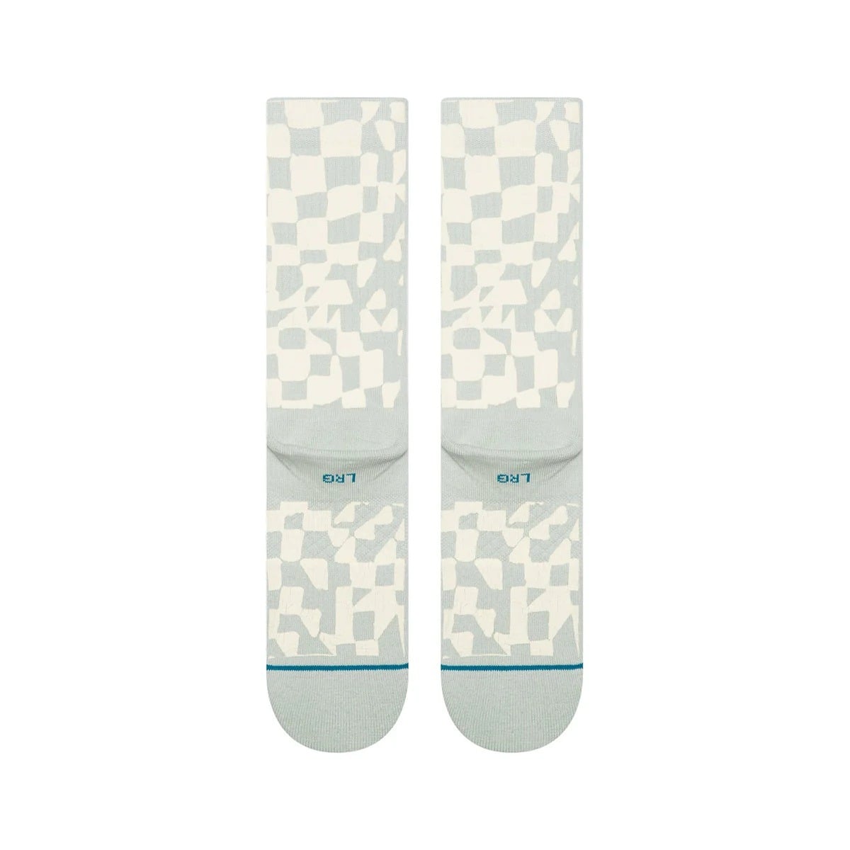 Stance Wave Check Crew Socks - Pale Blue