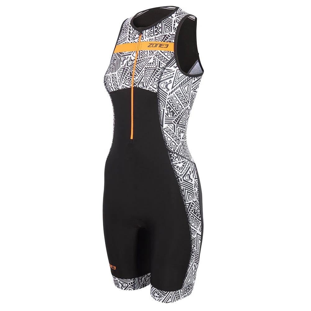 Zone3 Women's Activate+ Kona Speed Sleeveless Trisuit in Black/White