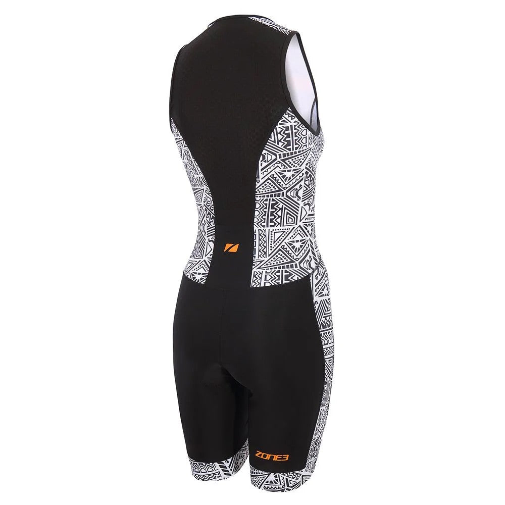 ZONE3 Women's Activate+ Kona Speed Sleeveless Trisuit - Black/White
