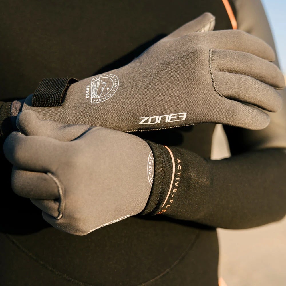 ZONE3 Active-Flex 3mm Swim Gloves - Grey