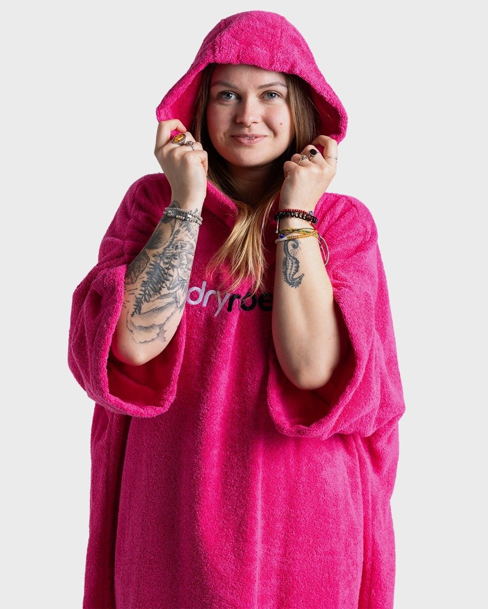 Dryrobe Organic Changing Towel Robe - Pink