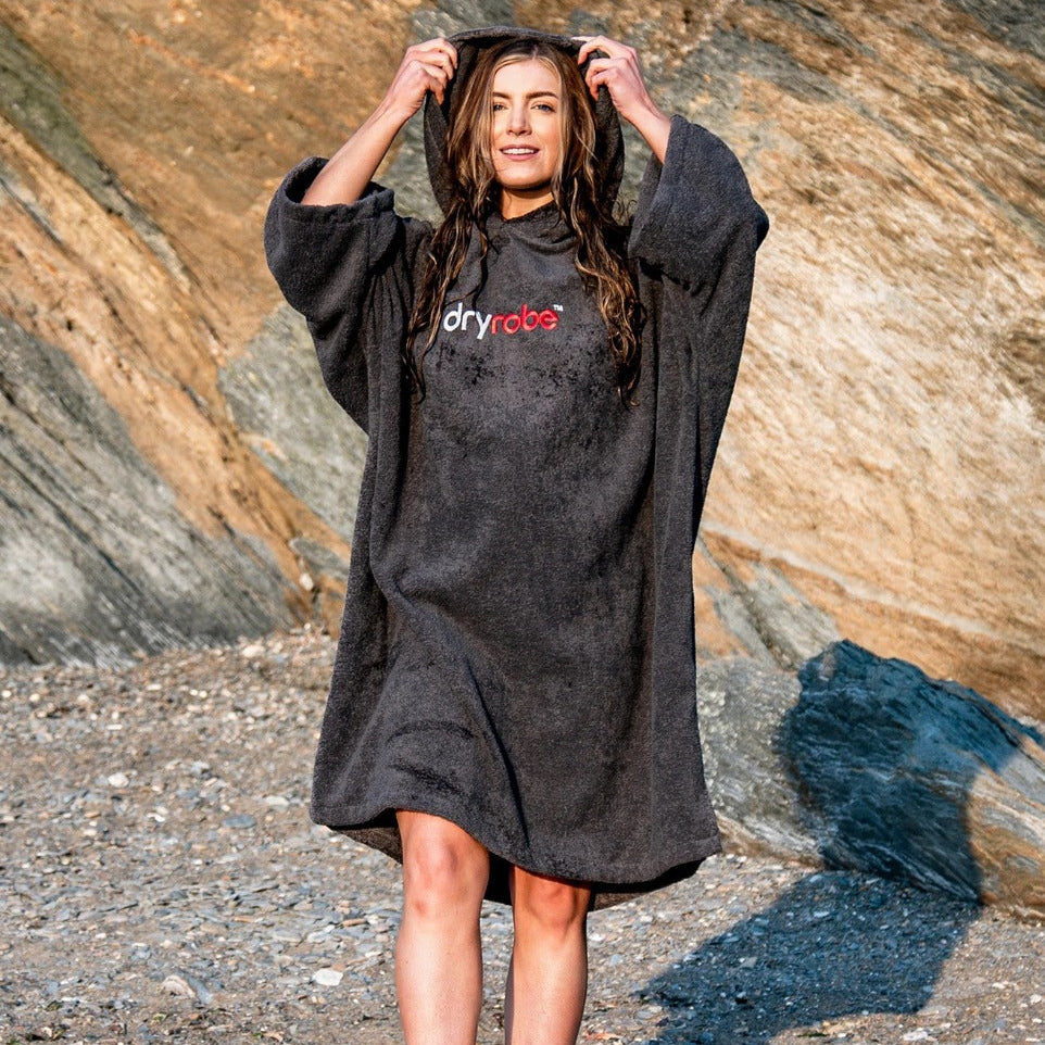 Dryrobe Organic Cotton Changing Towel Robe - Slate Grey