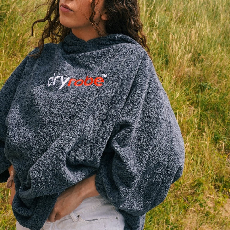 Dryrobe Organic Cotton Changing Towel Robe - Slate Grey