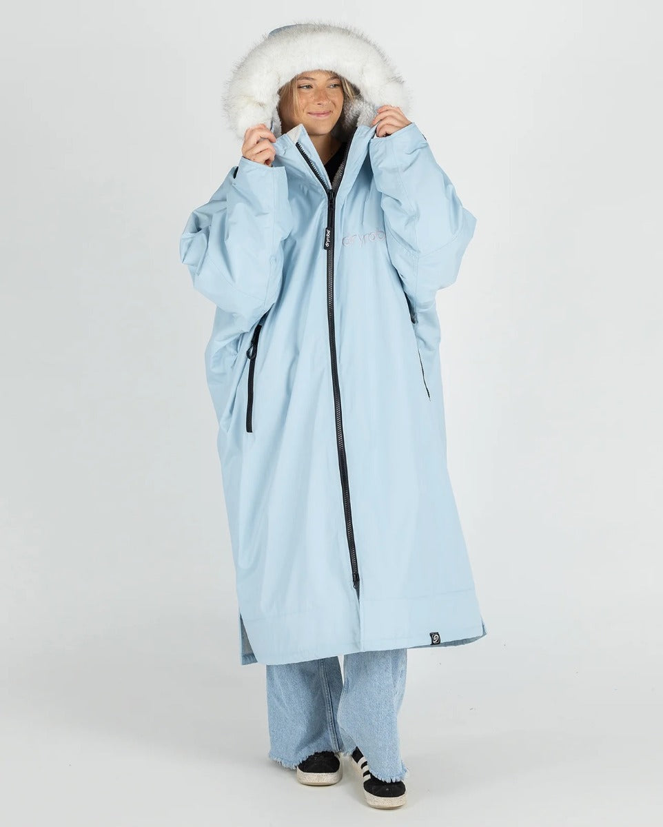 Dryrobe Advance Long Sleeve Alpine Changing Robe in Ice Blue