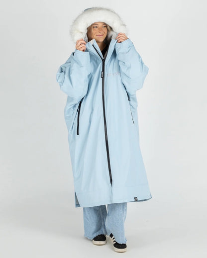Dryrobe Advance Long Sleeve Alpine Changing Robe in Ice Blue