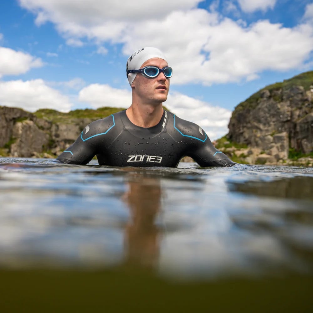 ZONE3 Men's Advance Open Water Swim Wetsuit - Black / Blue