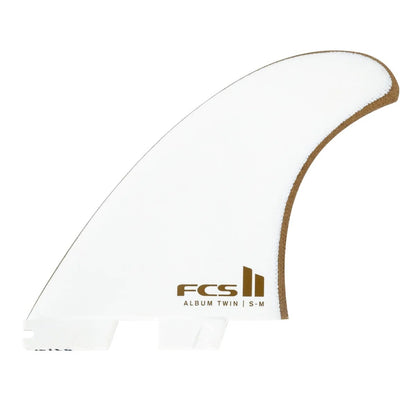 FCS II Album Twin+1 PG S-M Fins in White/Gold