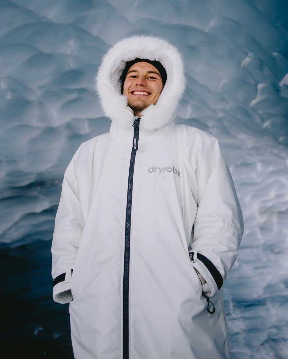 Dryrobe Advance Long Sleeve Alpine Changing Robe - White / Grey