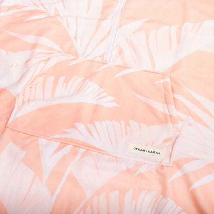 Ocean & Earth Women's Front Zip Hooded Poncho - Peach