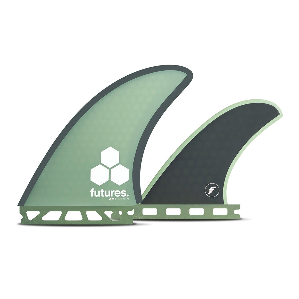 Futures AMT Robber Twin + Trailer Fins - Green/Grey