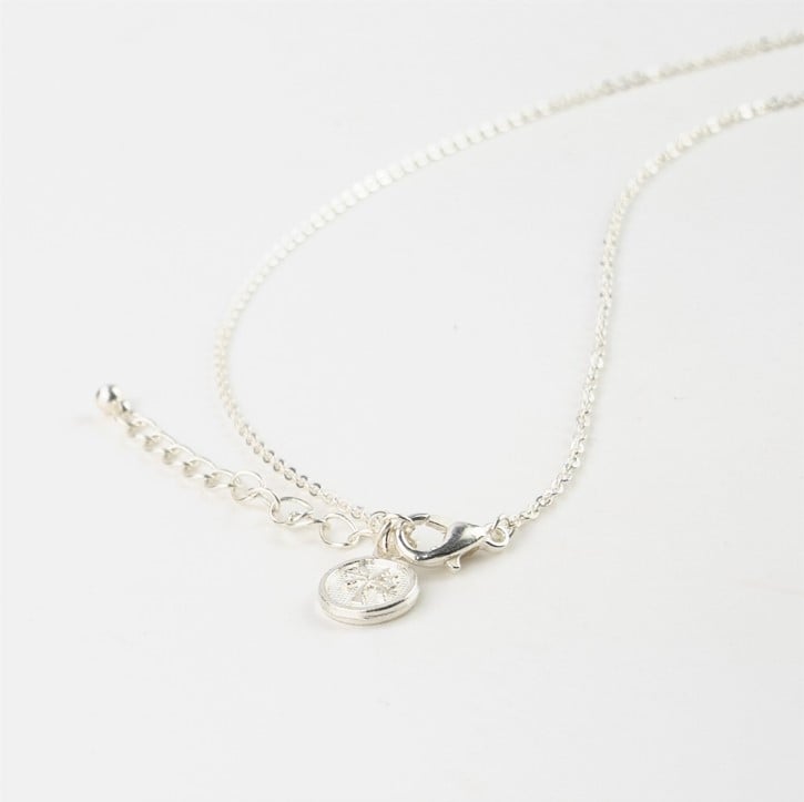 Pineapple Island Keyhole Limpet Shell Necklace - Silver