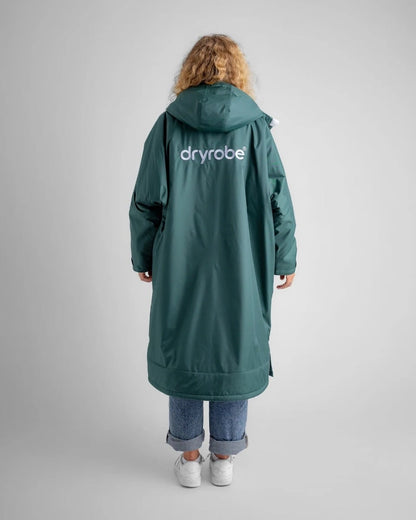 Dryrobe Advance Long Sleeve Changing Robe - Dark Green / Nimbus Cloud