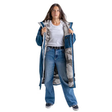 Dryrobe Advance Long Sleeve Changing Robe in Deep Sea Blue / Sand Camo