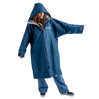 Dryrobe Advance Long Sleeve Changing Robe - Deep Sea Blue / Sand Camo