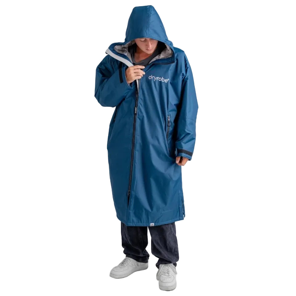 Dryrobe Advance Long Sleeve Changing Robe - Deep Sea Blue / Sand Camo