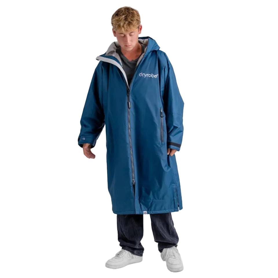 Dryrobe Advance Long Sleeve Changing Robe - Deep Sea Blue / Sand Camo